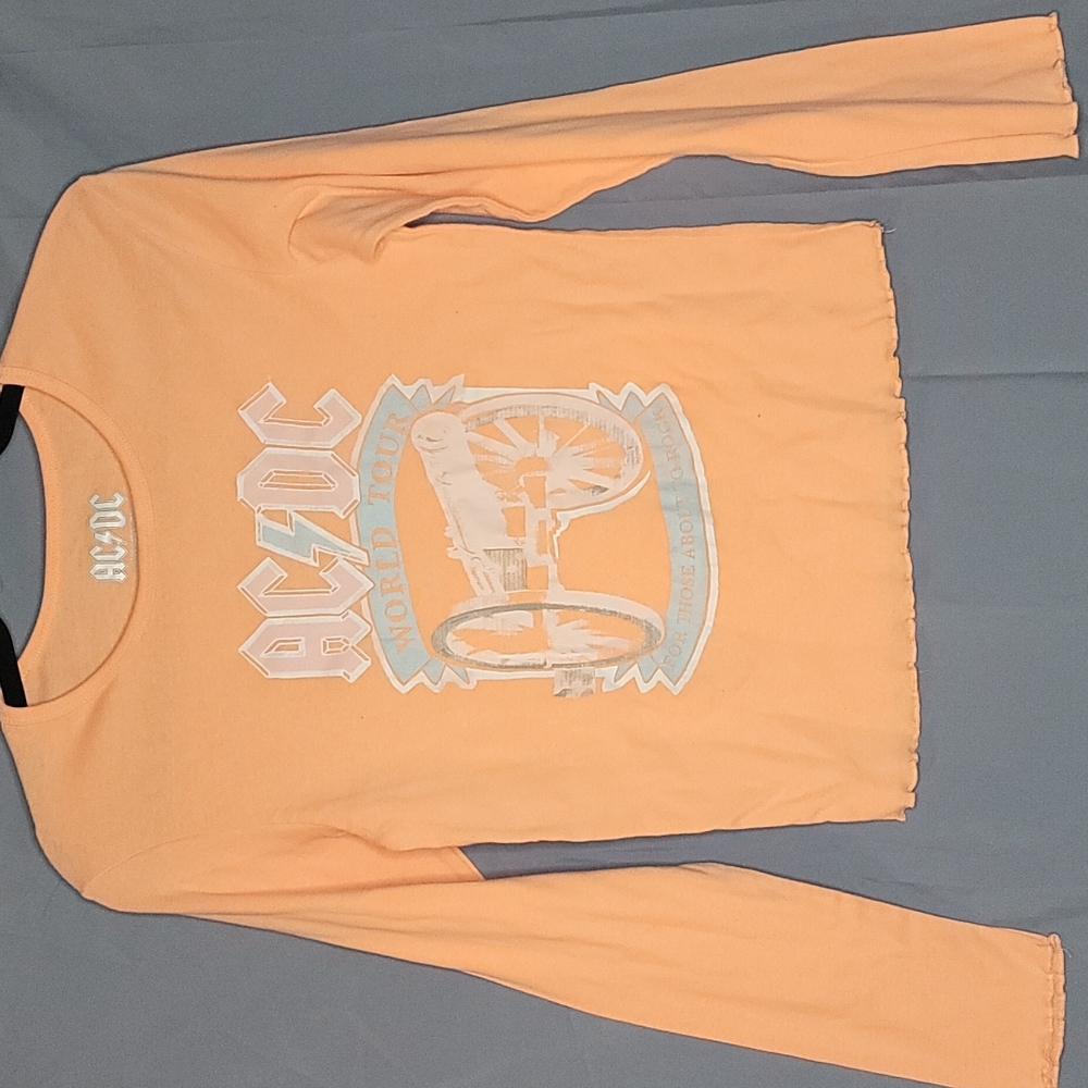 AC/DC coral long sleeve t-shirt, size L